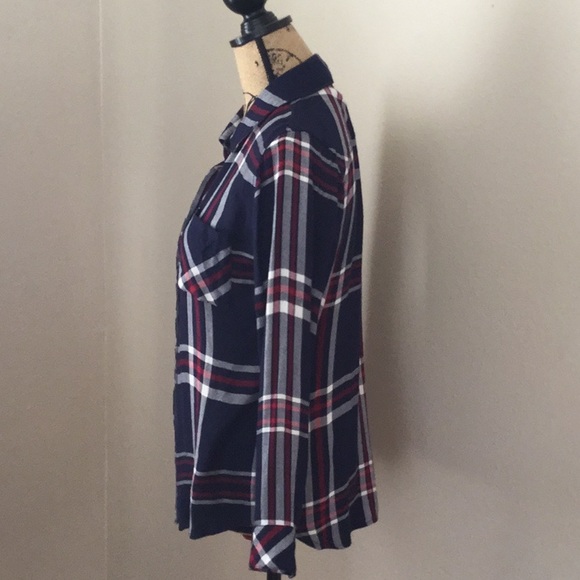 Rails Hunter navy plaid button down shirt S - Picture 3 of 7